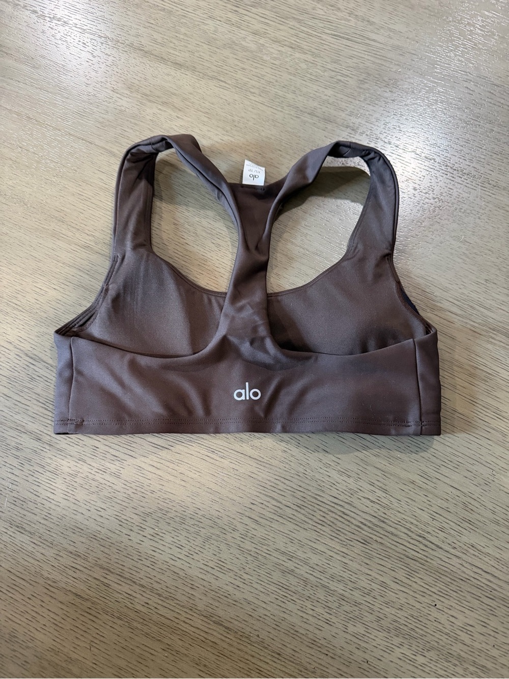 ALO Yoga Brown Racerback Seamless Sports Bra